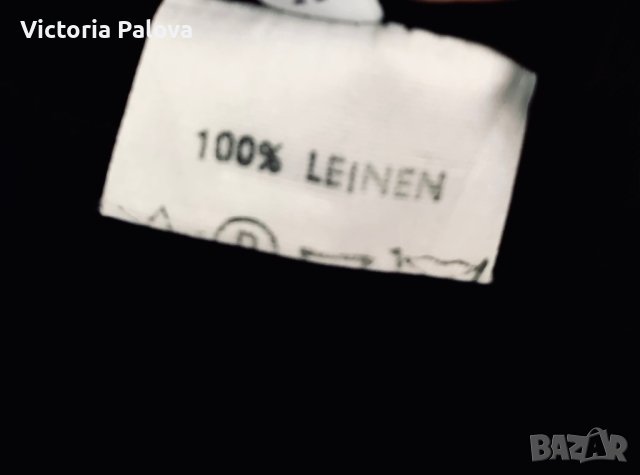 Черно ленено сако овърсайз, снимка 4 - Сака - 40453038