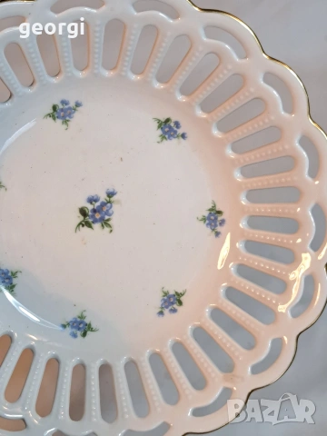 ажурна порцеланова чиния Lichte 33/2, снимка 3 - Чинии - 53430398