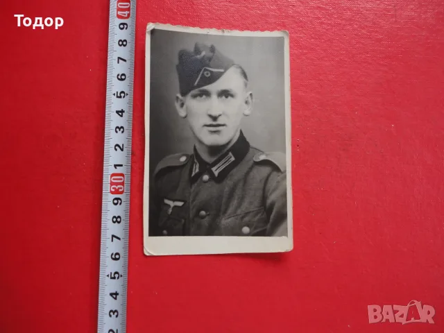 Армейска снимка картичка  немски войник Вермахт 3 Райх 