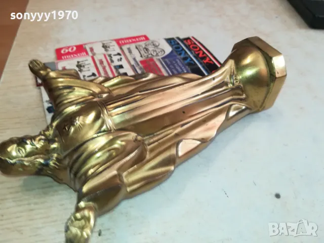 БОГ-МЕД МЕСИНГ 20Х15Х6СМ МАСИВНА ТЕЖКА ФИГУРА 2504251615, снимка 3 - Антикварни и старинни предмети - 50034730