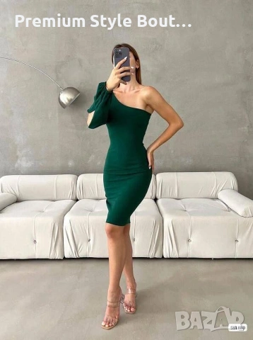 рокля с един ръкав , снимка 8 - Рокли - 53627216