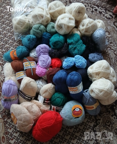 Гръцка Италианска и Българска прежда и гранчета остатъчна прежда различни видове 