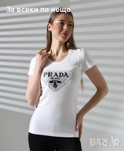 Prada Дамска Тениска👚Дамска Блуза С Къс Ръкав Прада - Налични Различни Цветове, снимка 3 - Тениски - 48932453