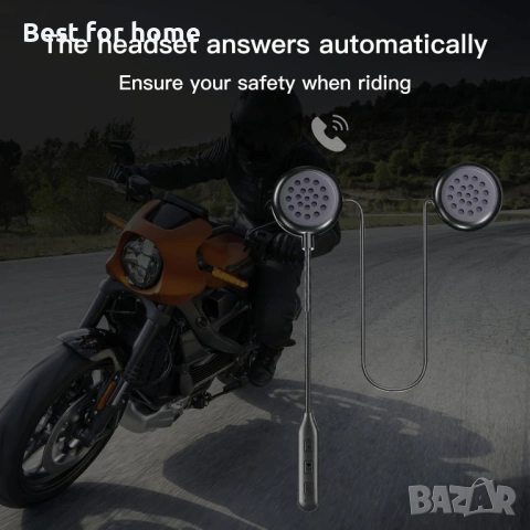 Bluetooth слушалки за мотоциклетна каска с Bluetooth 5.0 ултратънки безжични слушалки за каска, снимка 4 - Слушалки и портативни колонки - 53706364