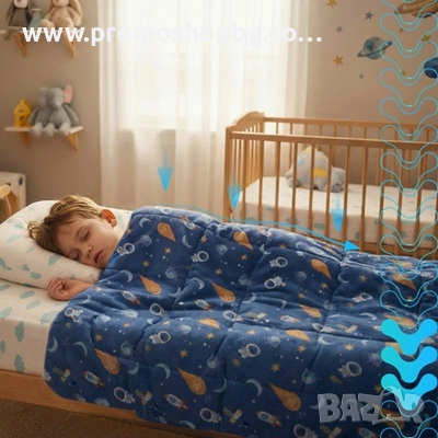 Тежко одеало - 100x150см 4кг Isomedix/ Одеяло с тежест  / Утежнено одеяло, снимка 11 - Олекотени завивки и одеяла - 52952635