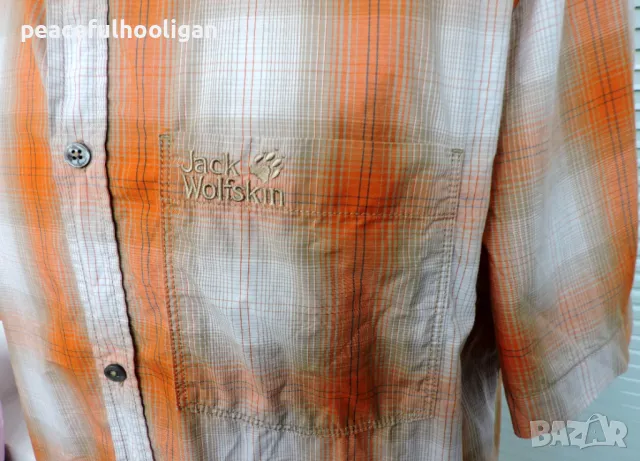 Jack Wolfskin  Outdoor - мъжка карирана риза за спорт туризъм и планина размер XL , снимка 3 - Ризи - 49782155