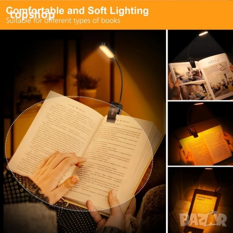 Нова Gritin 16 LED акумулаторна лампа, 3 цветни температури, безстепенно регулиране на яркостта..., снимка 3 - Настолни лампи - 51598061