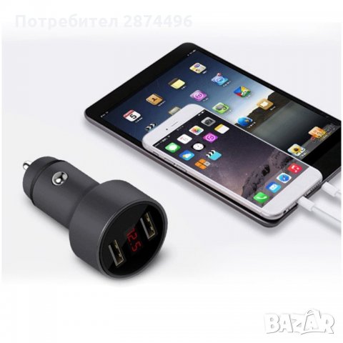 1979 USB зарядно за кола + волтметър, кръгло, снимка 5 - Аксесоари и консумативи - 34560337