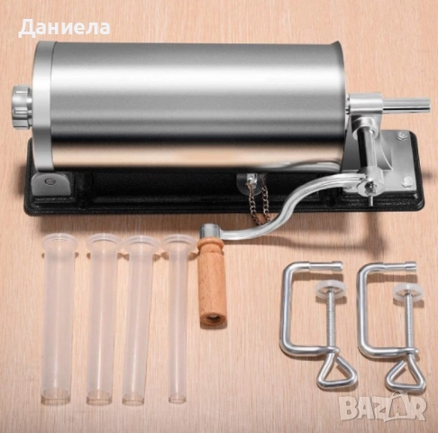 Ръчна машина за пълнене на колбаси,неръждаема стомана,капацитет 4 кг.