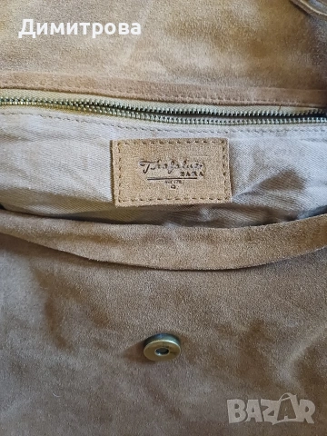 Дамска чанта ZARA - естествена кожа, снимка 6 - Чанти - 53384538