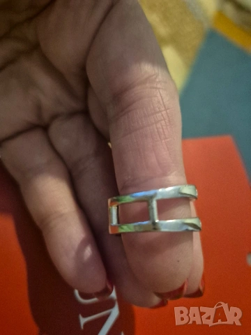 пръстен сребро и циркони, снимка 4 - Пръстени - 53060398