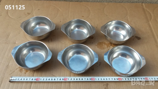 никел - комплект от 6 броя купички - отлични , снимка 2 - Антикварни и старинни предмети - 52605549