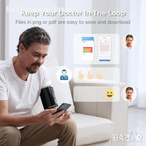 Нов 2 в 1 Безжичен апарат за кръвно горна ръка + ЕКГ, 3 измервания, app , снимка 5 - Други - 53463525