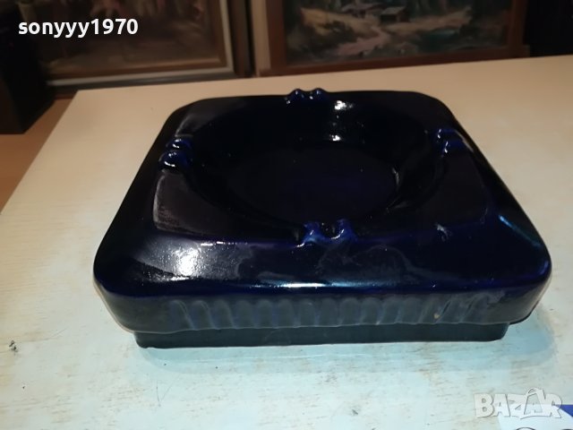 голям керамичен пепелник 20х20х6см 2305232108M, снимка 7 - Антикварни и старинни предмети - 40803504