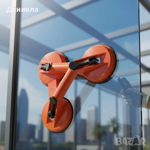 Троен вакуумен държач за стъкла – до 120 кг товароносимост, снимка 3 - Други стоки за дома - 53256897