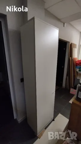 Офис шкаф - еднокрил гардероб с рафтове 52/196/35,5 - бял, снимка 13 - Гардероби - 49611235