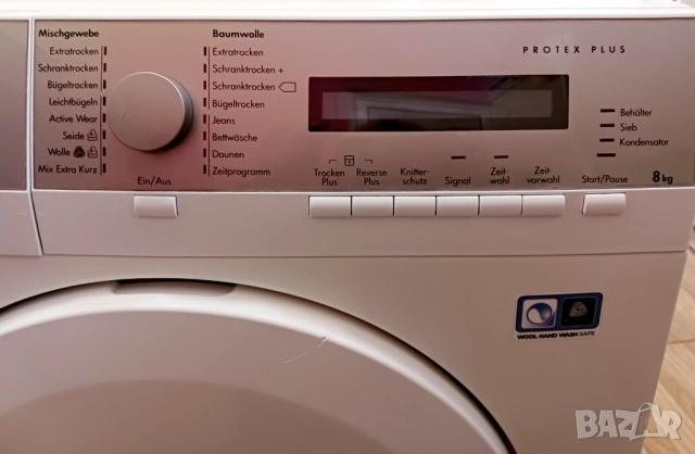 Кондензна сушилня с термопомпа  AEG  PROTEX PLUS  - 8 кг, снимка 4 - Сушилни - 53523724