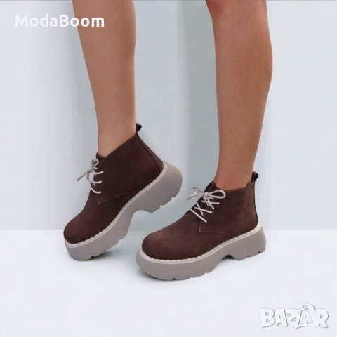 Равни боти - велур 