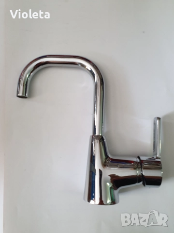 Стоящ смесител за умивалник с висок тръбен чучур Видима, снимка 2 - Други - 52183842