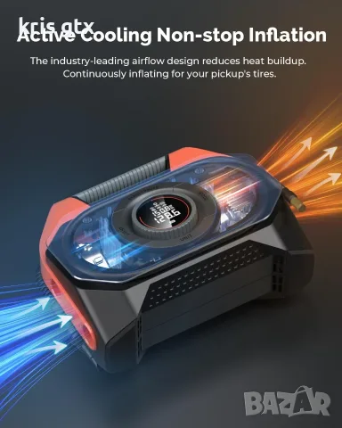 ETENWOLF Vortex S6 – Мощен акумулаторен компресор 160 PSI / 42 л/мин, снимка 9 - Аксесоари и консумативи - 55379818