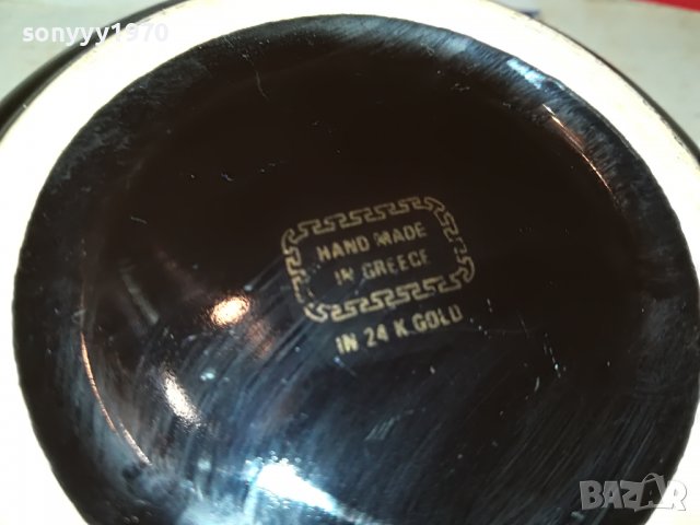 hand made in 24k gold in greece-пепелник 11см керамика 1103232002, снимка 14 - Антикварни и старинни предмети - 39965110