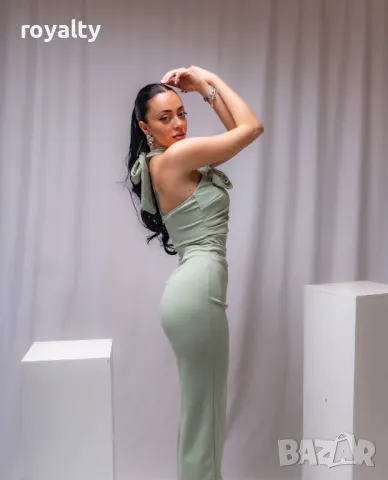 Елегантна зелена дамска рокля , снимка 2 - Рокли - 50049120