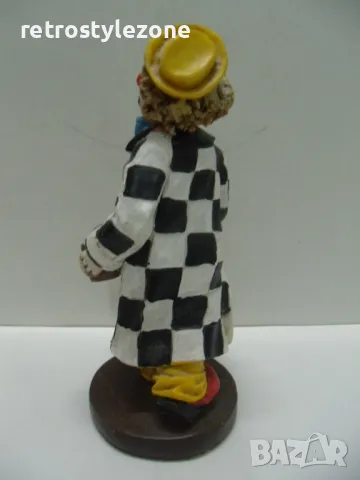 № 7777 стара фигура - клоун   - размер - височина 15,5  , основа 6,5 см  - синтетика , снимка 3 - Други ценни предмети - 48227890