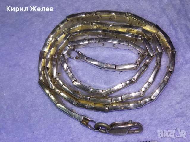 ПРЕКРАСЕН СРЕБЪРЕН ЛАНЕЦ СРЕБРО MZ 925 сДЕБЕЛО ПОКРИТИЕ от БЯЛО ЗЛАТО Ръчно БУТИКОВО ИЗДЕЛИЕ 39918, снимка 3 - Колиета, медальони, синджири - 42657187