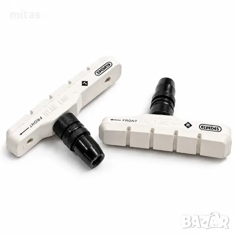 Гумички за V-Brake спирачки ELVEDES, White Clean Compound, 72 мм, Бели, Комплект, снимка 5 - Части за велосипеди - 54874335