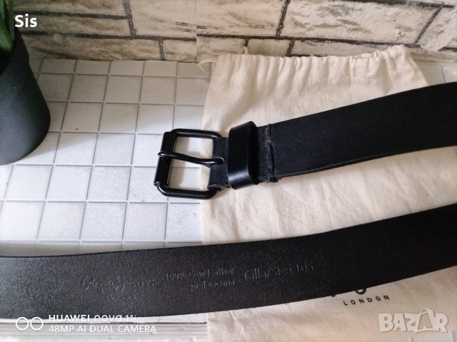 Мъжки черен колан от естествена кожа - Pepe Jeans London, снимка 6 - Колани - 52324039