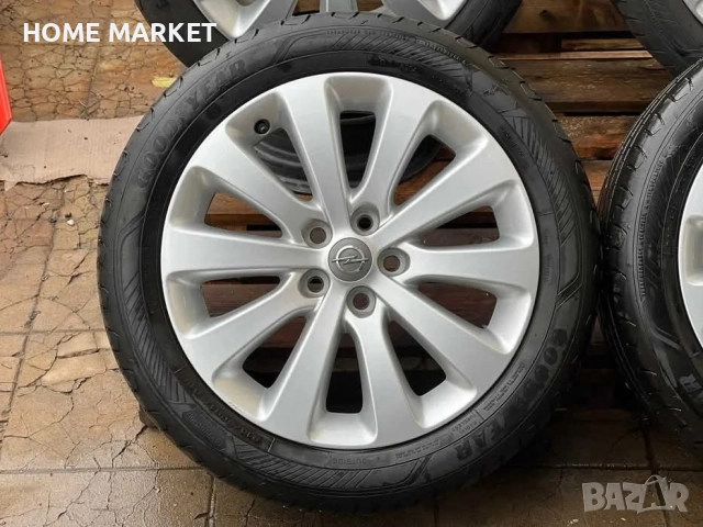 5х105 17 Лети Джанти Opel Astra Mokka ET 42 J 7 Централен отвор 56.6 Подарък Летни Гуми Goodyear 215, снимка 11 - Гуми и джанти - 52404443
