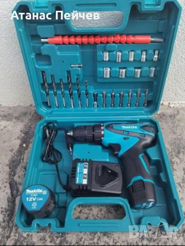 Акумулаторен винтоверт Makita 12V + 2 батерии, снимка 2 - Винтоверти - 40436577