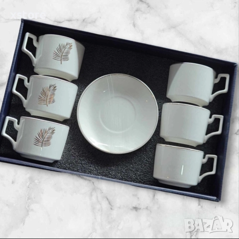 Луксозен олекотен порцеланов комплект от 12 части, за вашия изискан стил , снимка 3 - Чаши - 52699916