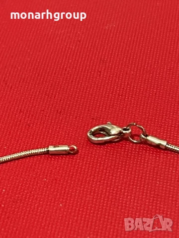 Сребърен ланец / скъсана закопчалка, снимка 4 - Колиета, медальони, синджири - 51043585