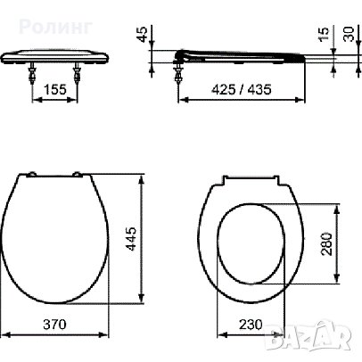 W835001 капак за тоалетна чиния/Код: W835001, снимка 2 - Други стоки за дома - 40976267