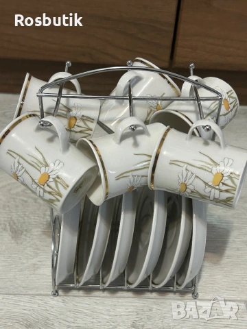 Нов старинен български сервиз за кафе , снимка 6 - Сервизи - 53454833