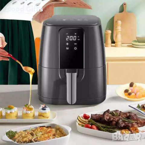 Air Fryer - Уред за здравословно готвене с горещ въздух , 1350 W, 7л, Тъч скрийн управление, снимка 3 - Фритюрници - 40839527
