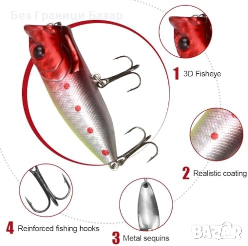 Нов Коледен календар с 24 риболовни примамки за мъже риболов подарък, снимка 3 - Такъми - 52655902