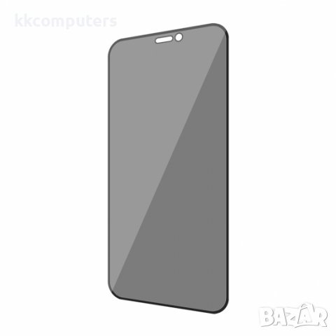 Стъклен протектор за дисплей 3mk HardGlass Max Privacy™ с цяло лепило, За iPhone 14 (6.1), Черен, снимка 4 - Фолия, протектори - 39117508