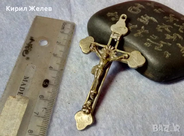 МНОГО СТАРО НАГРЪДНО САЧАНЕНО ЙЕРУСАЛИМСКО РАЗПЯТИЕ КРЪСТ РЪЧНА МАЙСТОРСКА ИЗРАБОТКА РЯДКО 45602, снимка 3 - Антикварни и старинни предмети - 48444921