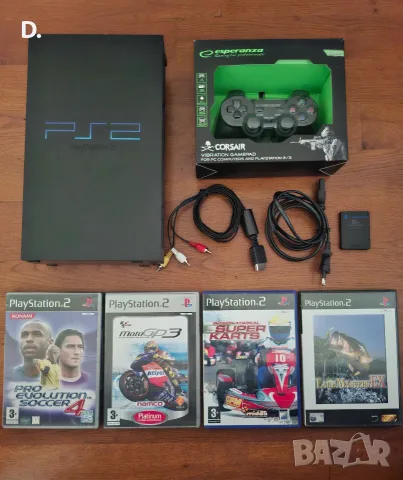 Продавам PlayStation 2 с FMCB, контролер и 4 игри