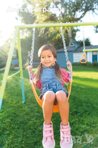 Детска люлка Intex 2в1, сглобяема, 251x254x211 см, безопасна, пластизол, многоцветна, снимка 4 - Градински мебели, декорация  - 49937348