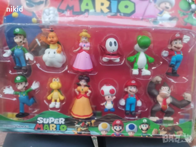 12 бр Супер марио Super Mario пластмасови фигурки играчки за игра и украса торта топери