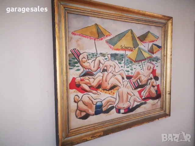 Картина на Румен Гашаров 50х60 81-ва година, снимка 6 - Картини - 47712772