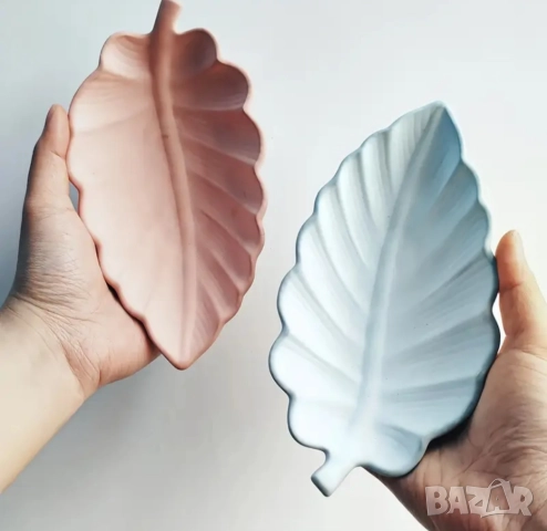 Силиконов молд поднос листо 18,29 см, снимка 4 - Форми - 52529808