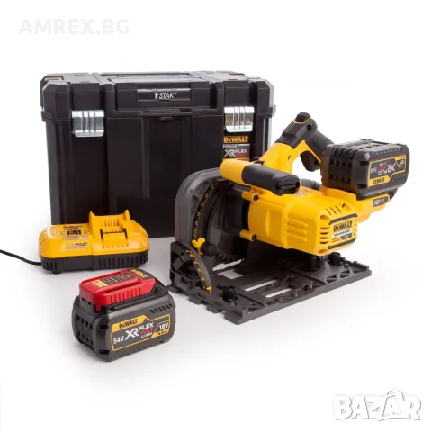 Акумулаторен потапящ циркуляр DeWALT XR FLEXVOLT 54V – 165 мм, 59 мм