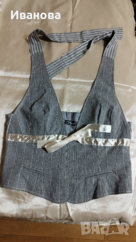 Елегантна пола и елек - 100 %памук, снимка 3 - Поли - 44624584