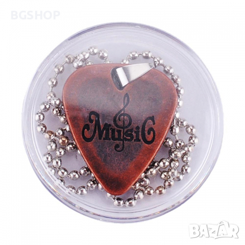 Перце за китара тип колие - Brown, снимка 2 - Колиета, медальони, синджири - 36371461