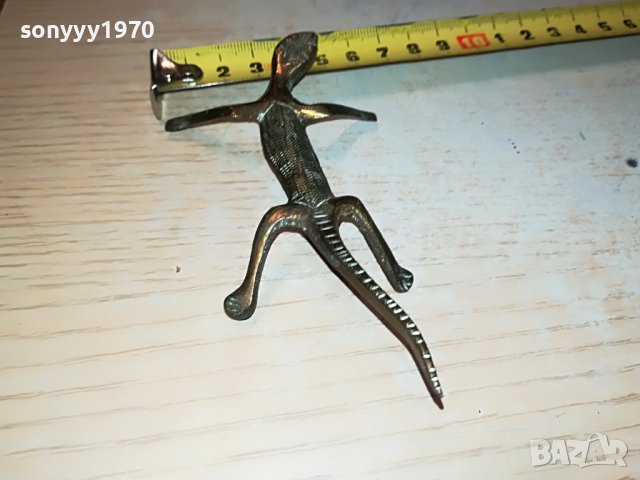 САЛАМАНДЪР-МЕД МЕСИНГ 11Х6см-ВНОС ФРАНЦИЯ M0306231915, снимка 7 - Антикварни и старинни предмети - 40938409