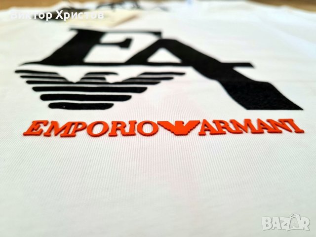 Финално намаление: Emporio Armani тениска - ТОП модел в бял цвят ! ! !, снимка 2 - Тениски - 41063585
